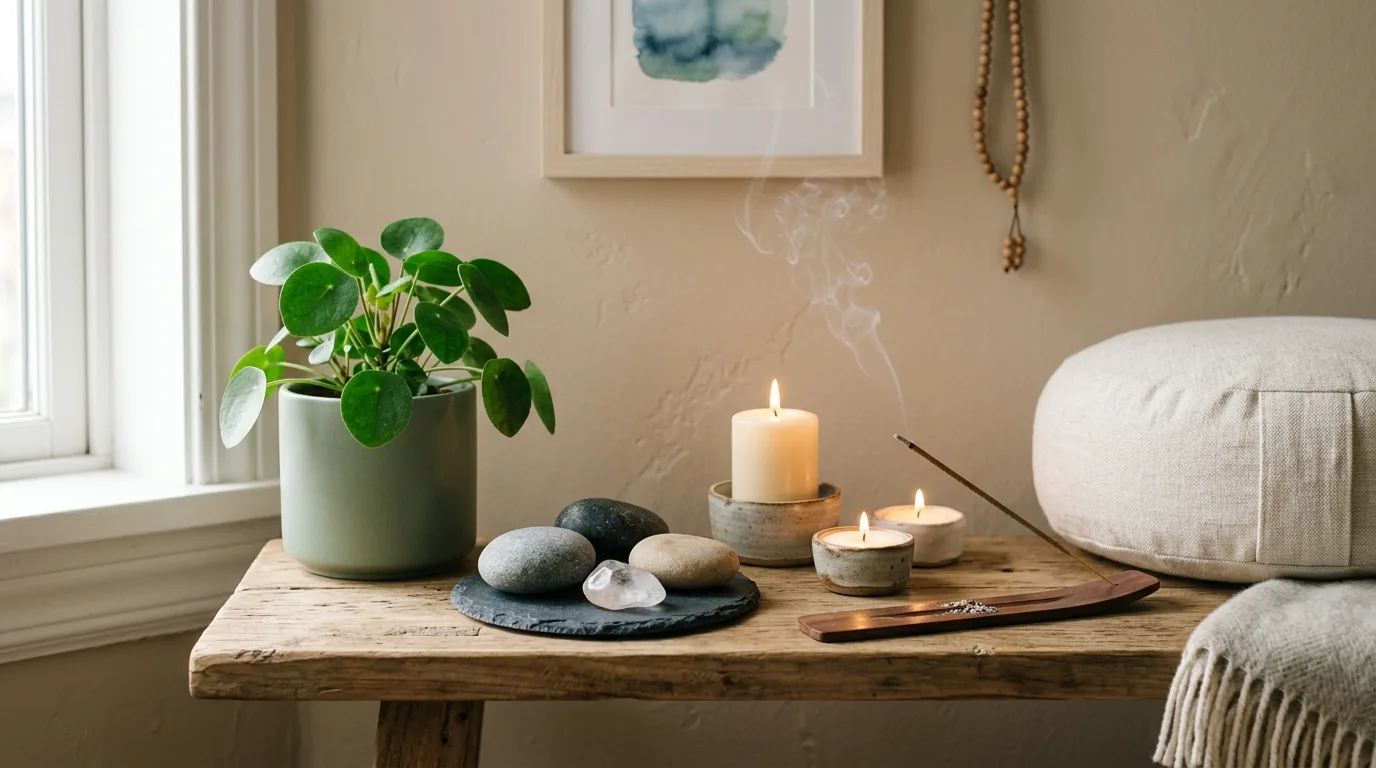 Use floor cushions or a mat that supports real practice inspiration for a meditation space.